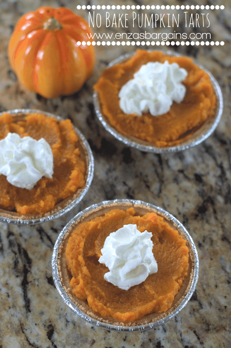 No Bake Pumpkin Pie Tarts