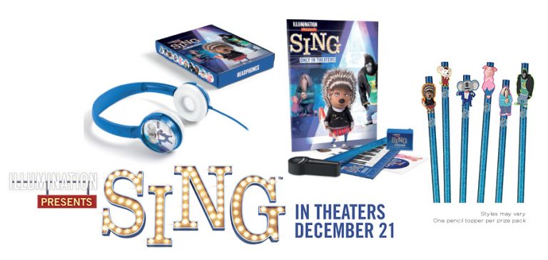 SING Movie Prize Pack Giveaway valued at $55