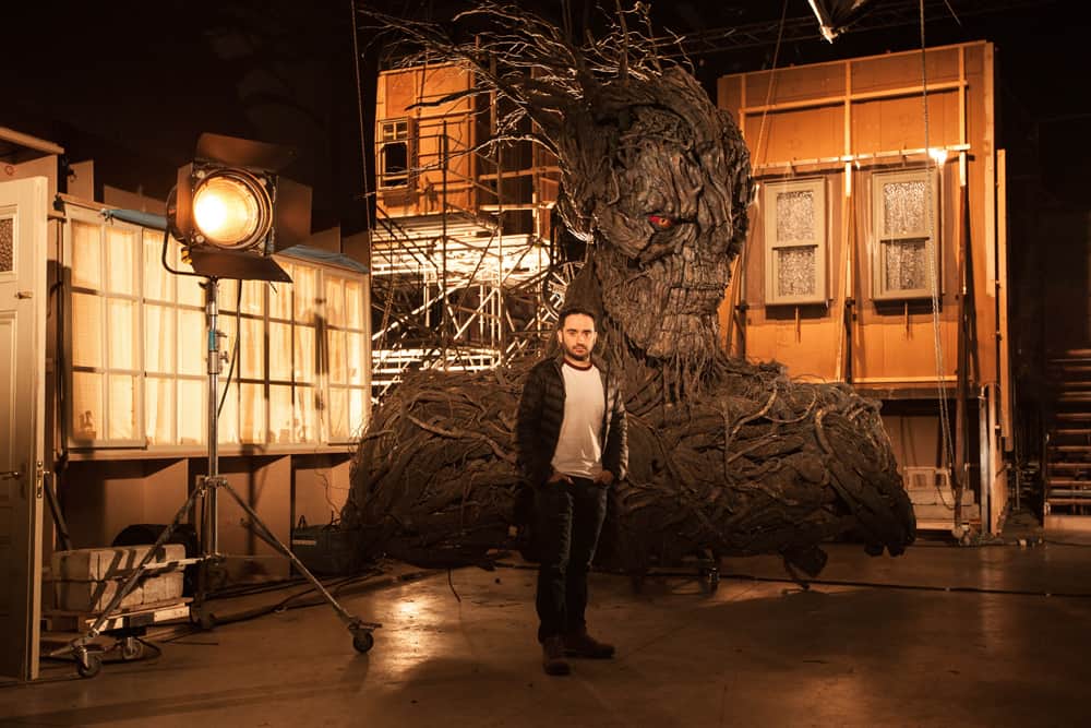 Director J.A. Bayona on the set of his visually spectacular and stunningly emotional drama A MONSTER CALLS, a Focus Features release. Credit : Quim Vives / Focus Features