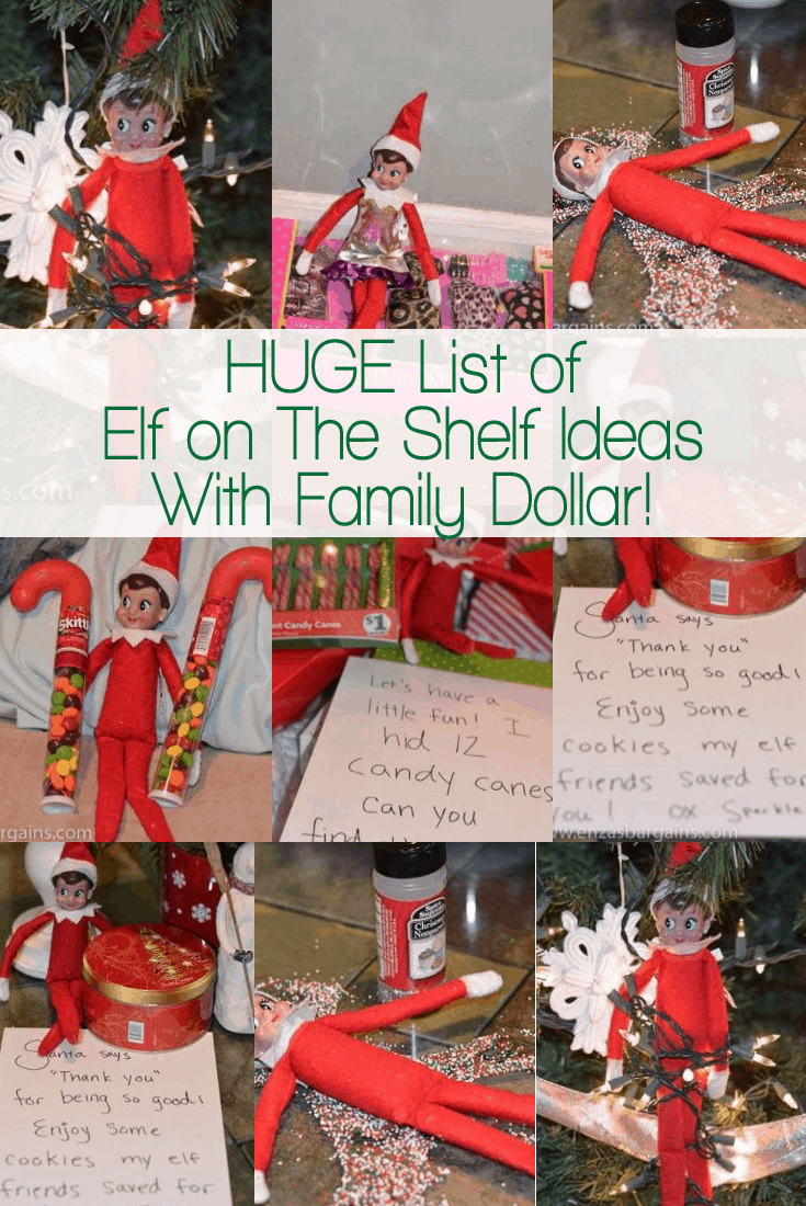 Elf on the Shelf Family Dollar Ideas - HUGE LIST of Ideas