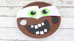 Cars 3 craft: Mater paper plate