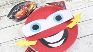 Cars 3 Craft: Lightning McQueen paper plate