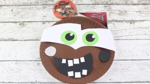 Cars 3 craft: Mater paper plate