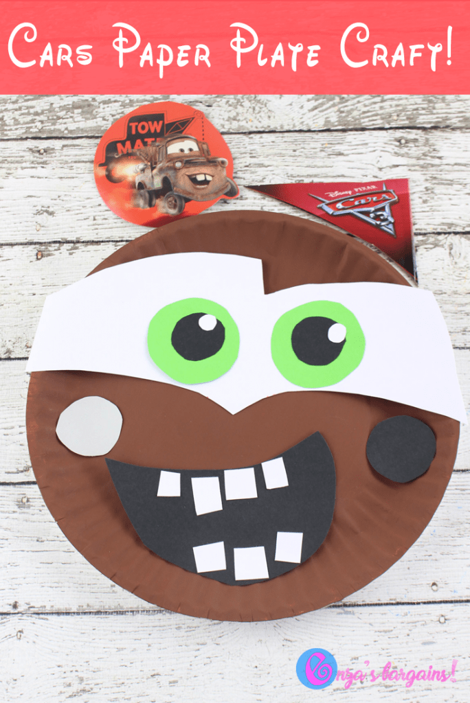 Cars 3 Craft: Mater Paper Plate