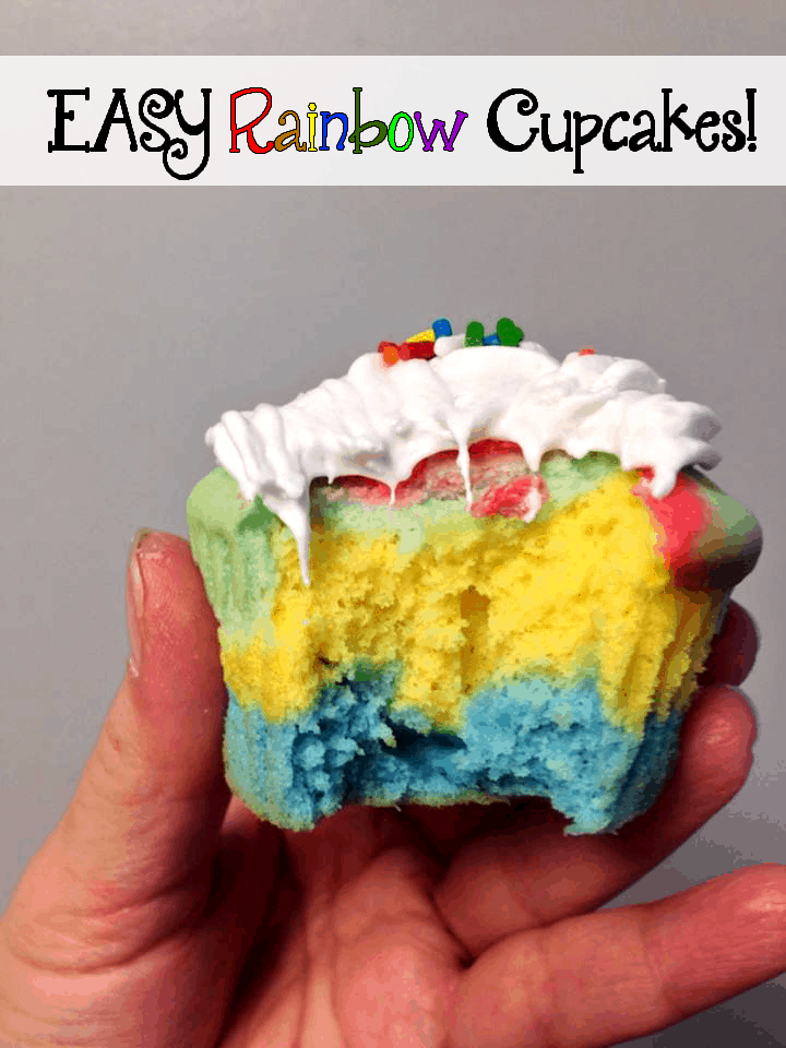 Trolls Rainbow Cupcake