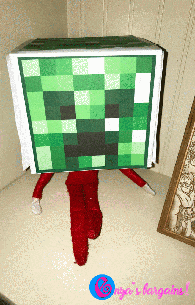 Elf on the Shelf Minecraft Minecreeper Box