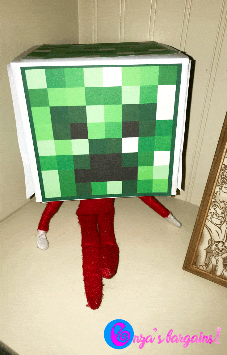 Elf on the Shelf Minecraft Minecreeper Box