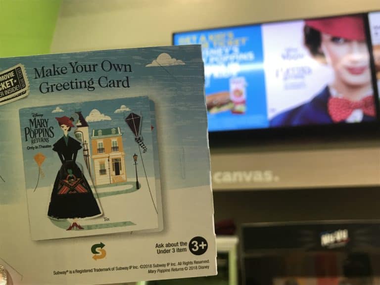 FREE Mary Poppins Returns Movie Tickets from Subway