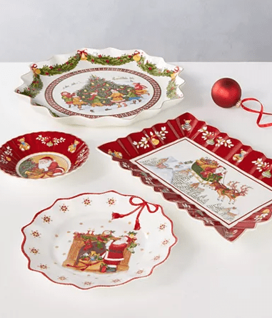 Ruffle Christmas Plates - Macy's Holiday Season Decorations