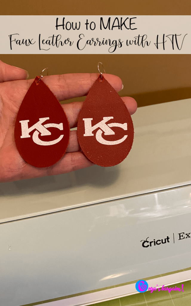 How to Make Cricut Faux Leather Earrings on an Explore Air With Heat Transfer Vinyl