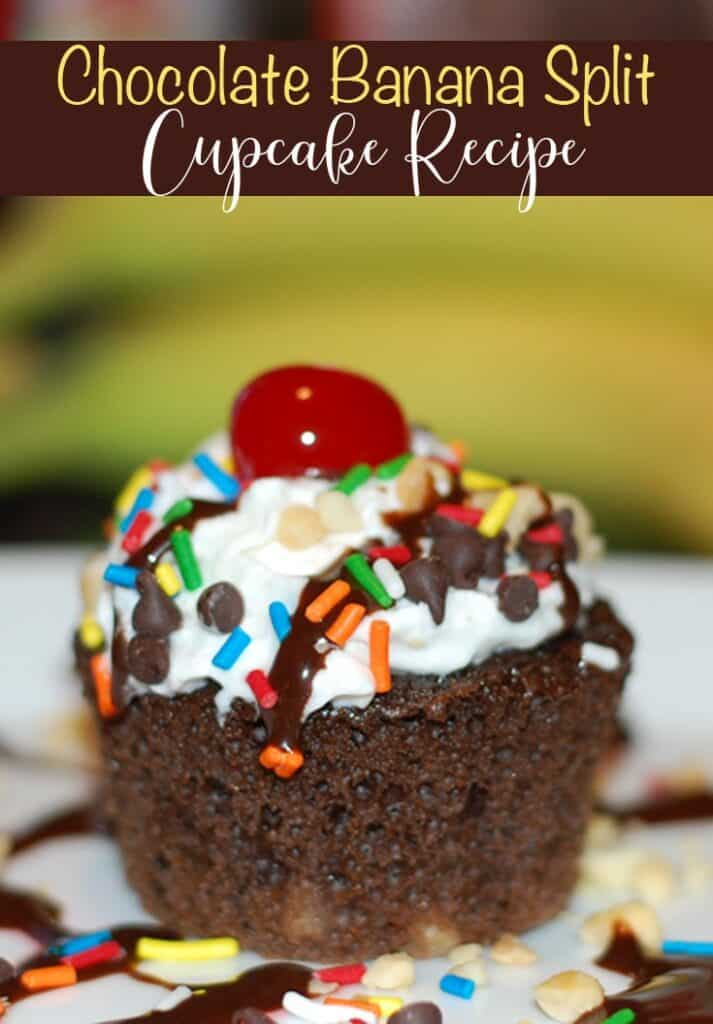 Chocolate Banana Split Cupcake Recipe