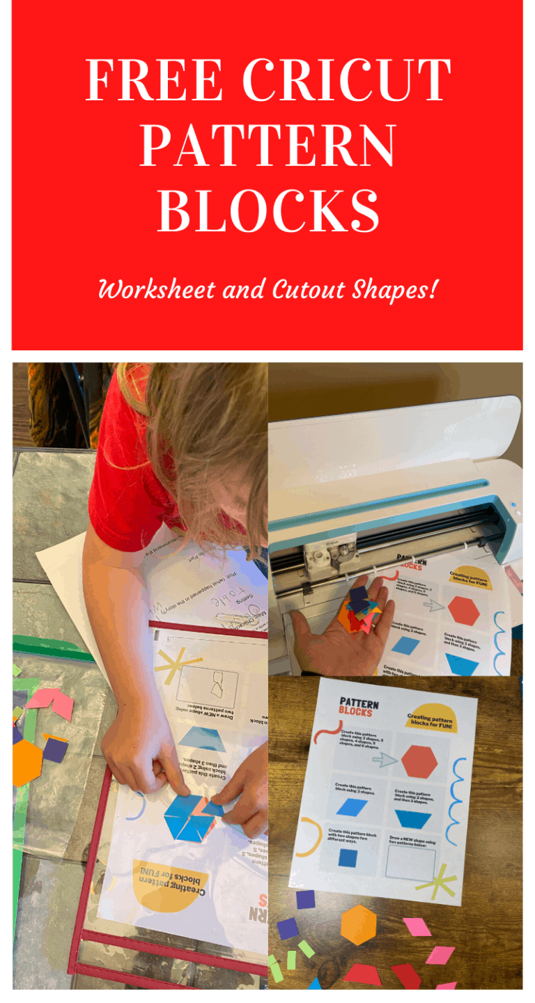 Free Cricut Pattern Blocks - Lesson Plan and Worksheet - Enza's Bargains
