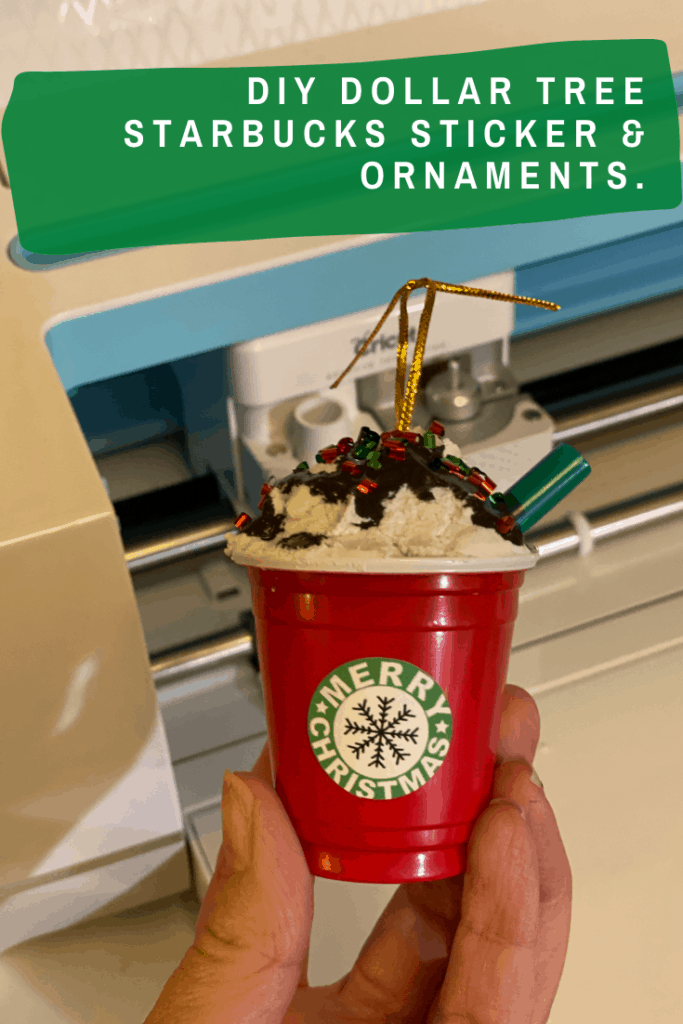 DIY Dollar Tree Starbucks Stickers and Ornaments