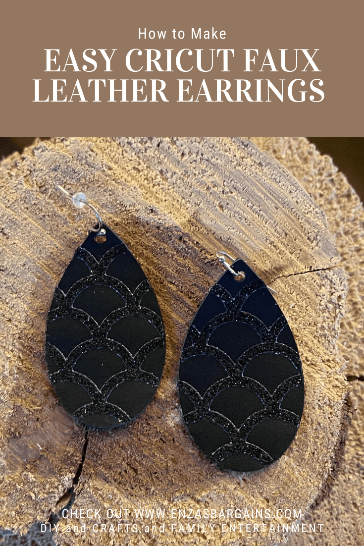 DIY Faux Leather Cricut Cut Earrings —