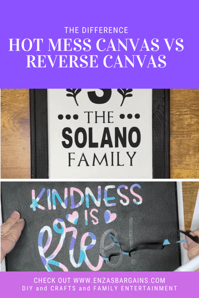 Cricut Hot Mess Canvas vs Reverse Canvas