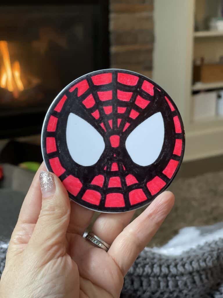 DIY Spider-Man Coaster with Cricut