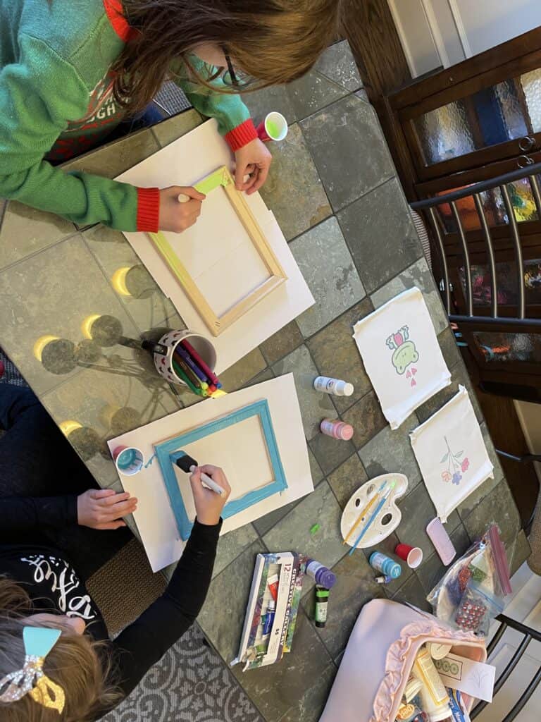 Indoor Activities for Kids with Infusible Markers on Canvases