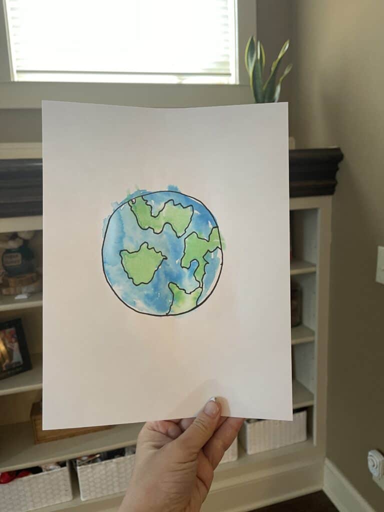 Water Color Earth Painting