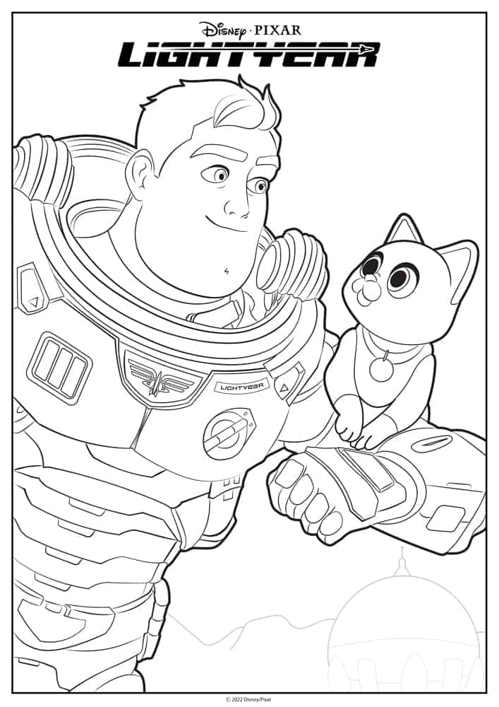 Buzz and Sox Coloring Page