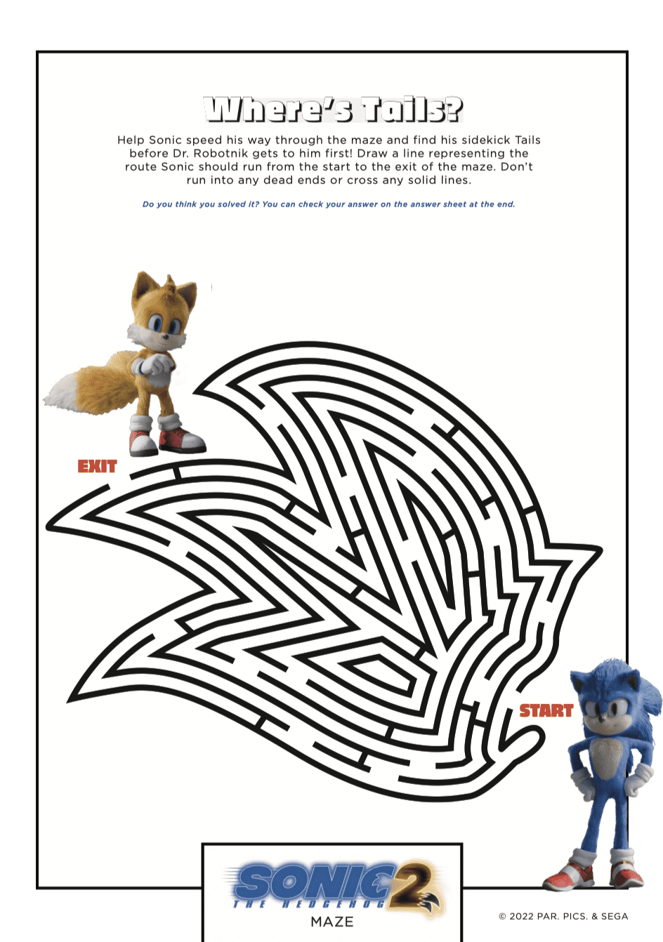 Sonic 2 Activity Book for FREE and Giveaway