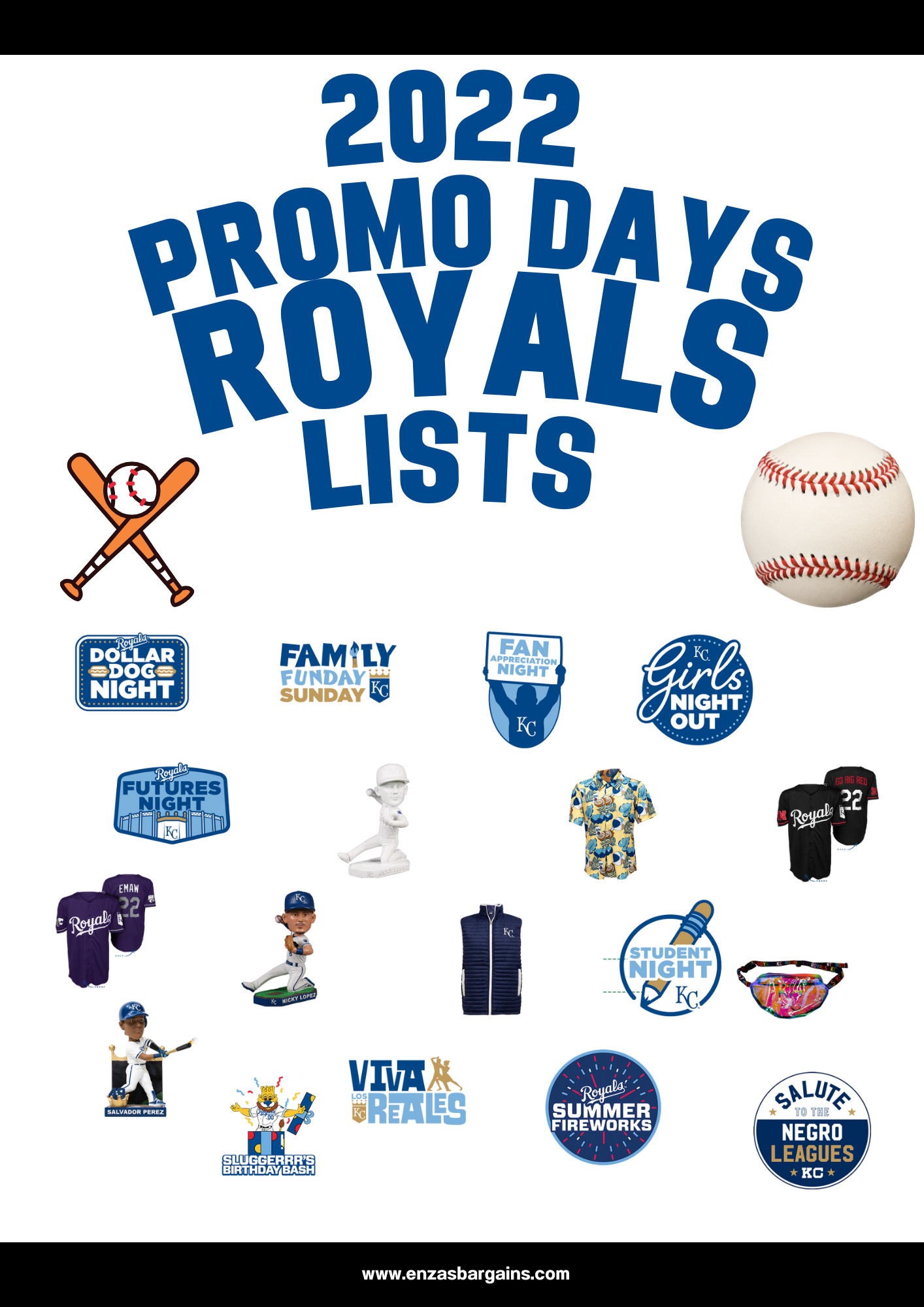 Kansas City Royals Updated 2022 Schedule Magnet, SGA 4/7/22 Opening Day  Giveaway