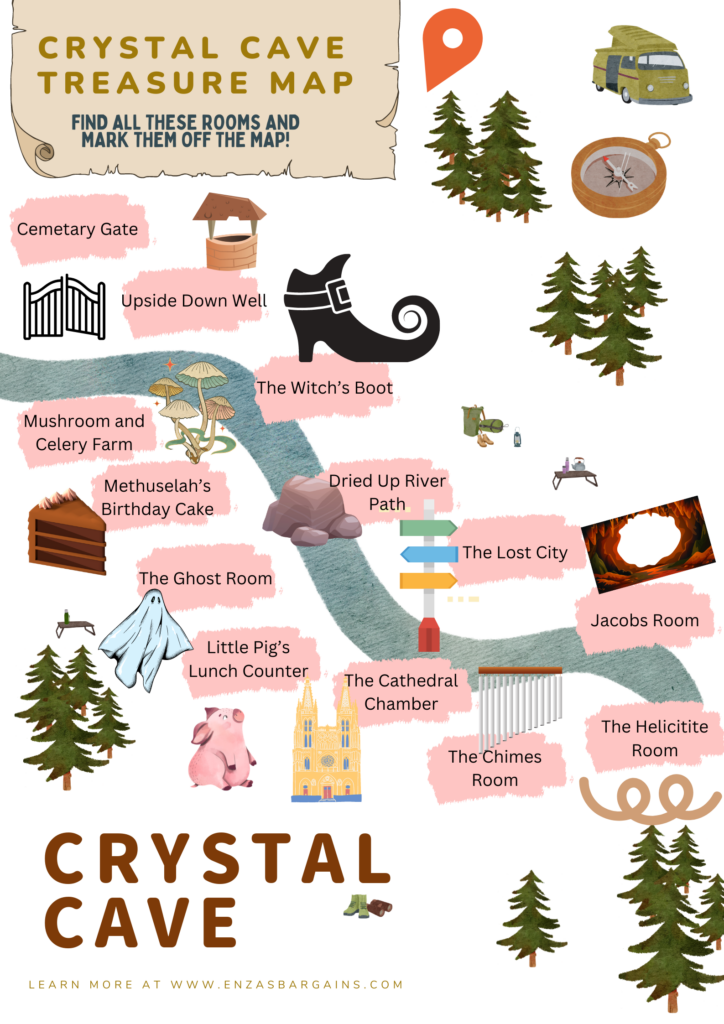 Crystal Cave Treasure Map Printable