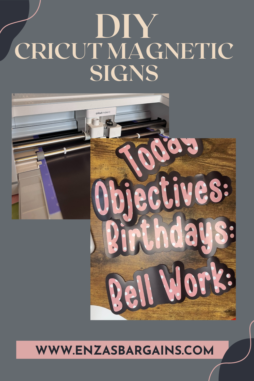 How to make Cricut Magnetic Signs for your Classroom! - Enza's Bargains