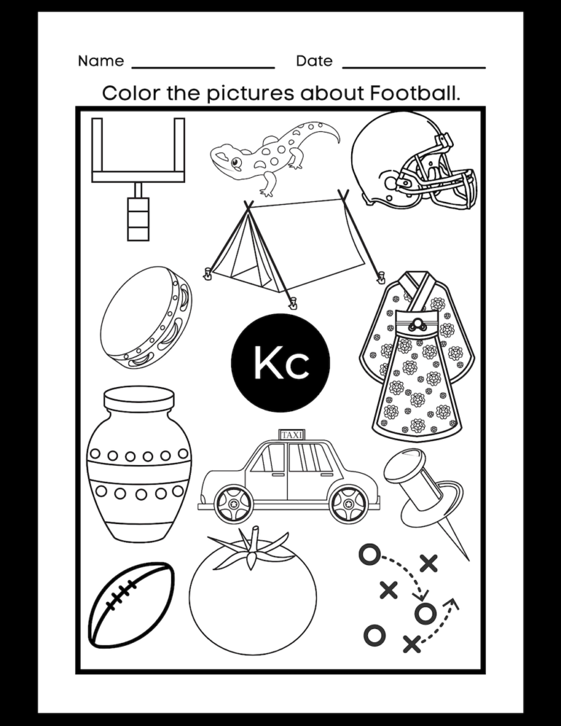 Chiefs Coloring Activity