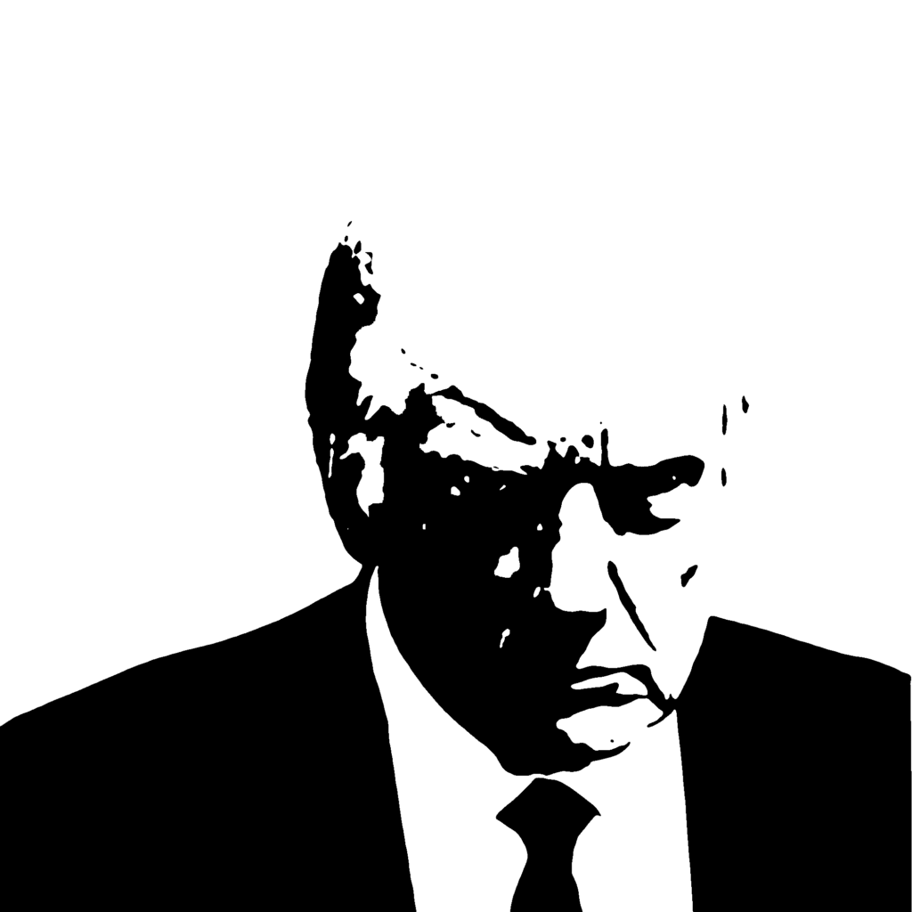 Donald Trump Mug Shot Pumpkin Stencil