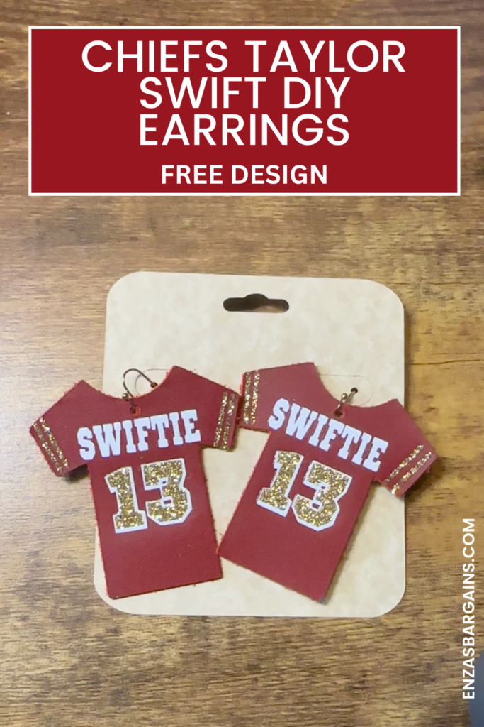 Chiefs Taylor Swift DIY Earrings - FREE Template in Design Space