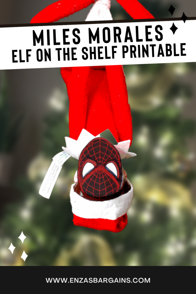 Miles Morales Printable Mask for Elf on the Shelf 