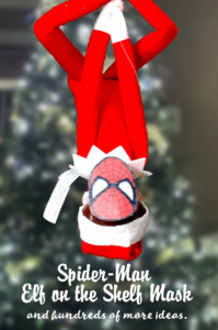 Elf on the Shelf Spider Man Mask: FREE Printable Mask