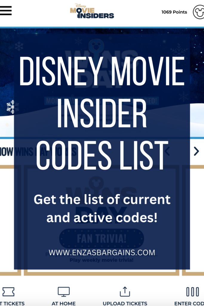 Disney Movie Insider Codes 