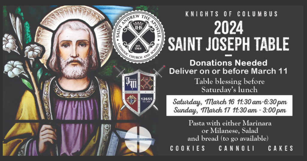 kc st joseph's day tables